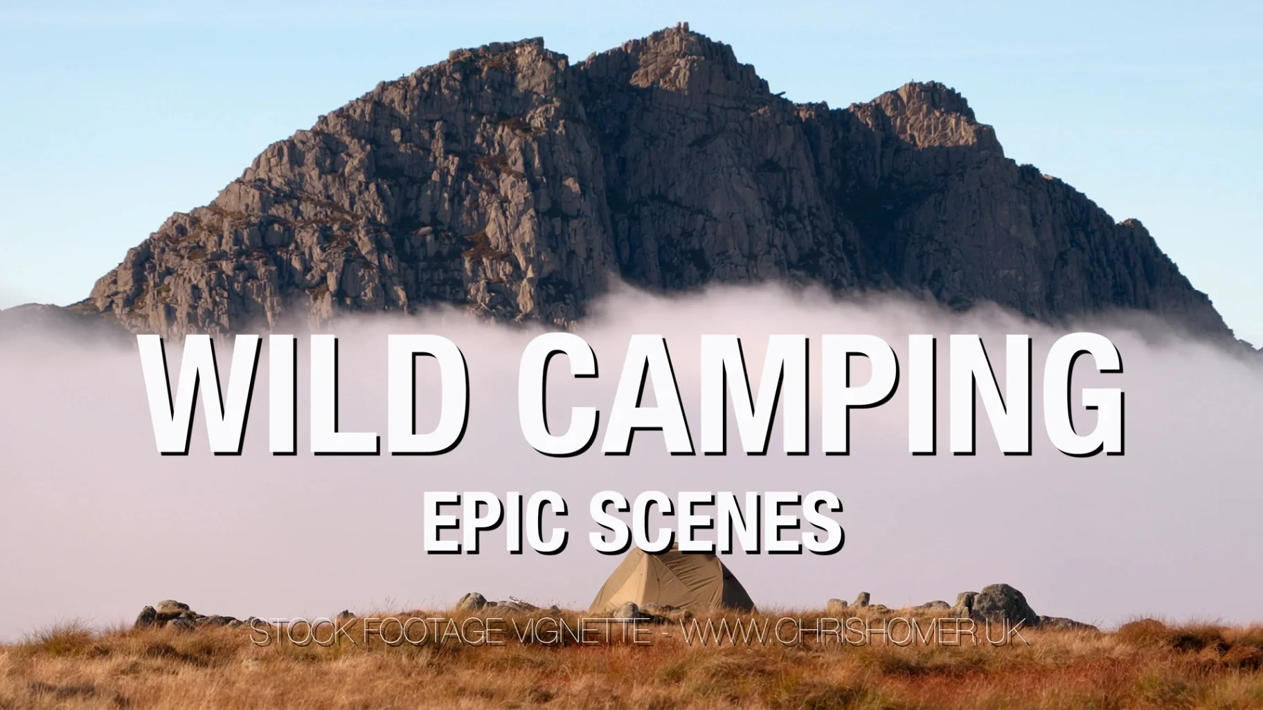 Wild camping views stock video footage in 4k