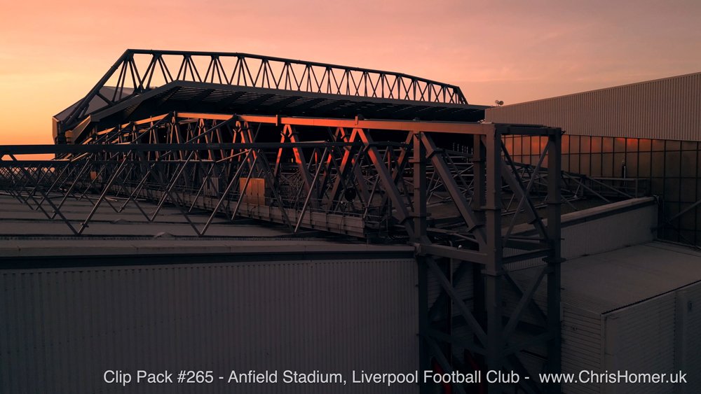 Anfield Stadium, Liverpool Football Club Drone Stock Footage