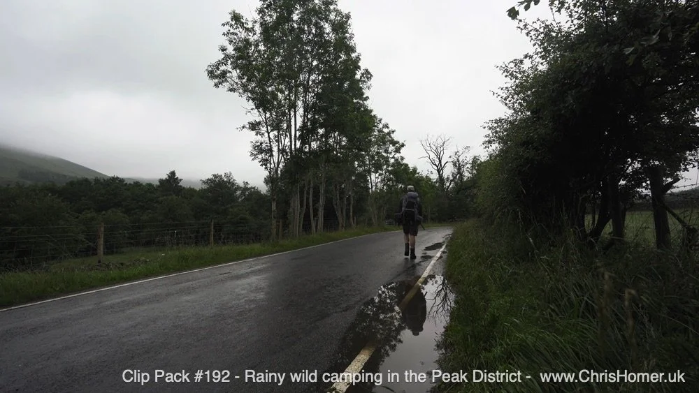 Rainy Wild Camping in the Peak District Stock Footage