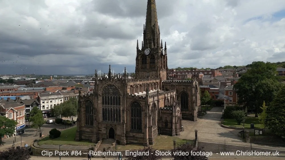Rotherham Minster cathedral stock video footage