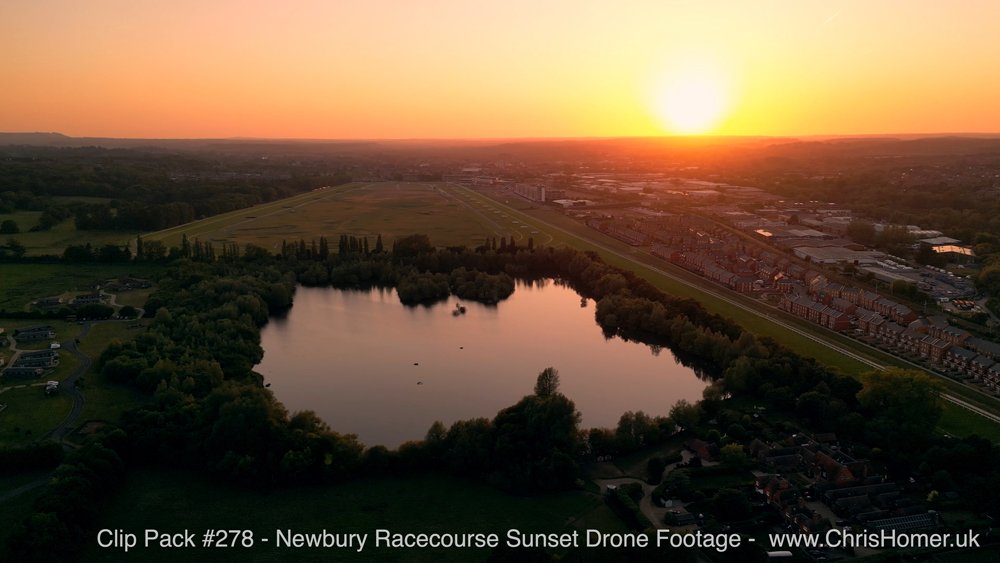 Clip Pack #278 - Newbury Racecourse Sunset Drone Footage