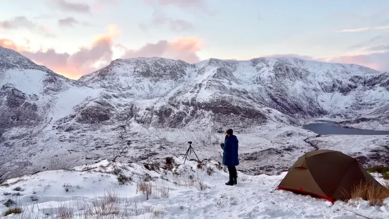 Chris Homer Winter camping in Snowdonia - Creating stock footage