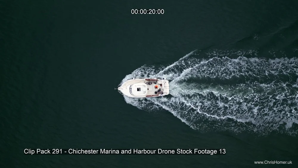 Chichester Marina Drone Stock Footage