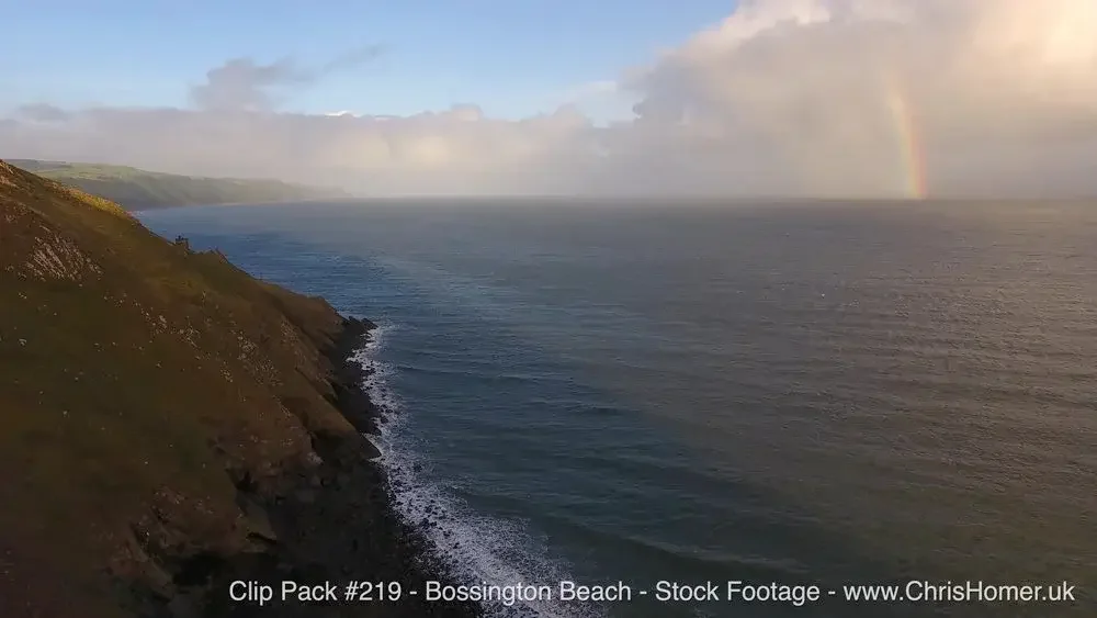 Clip Pack #219 - Bossington Beach and Hurlstone Point, Somerset Stock Footage