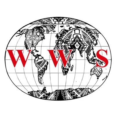 A world map with the text 'WWS' in red across the center.