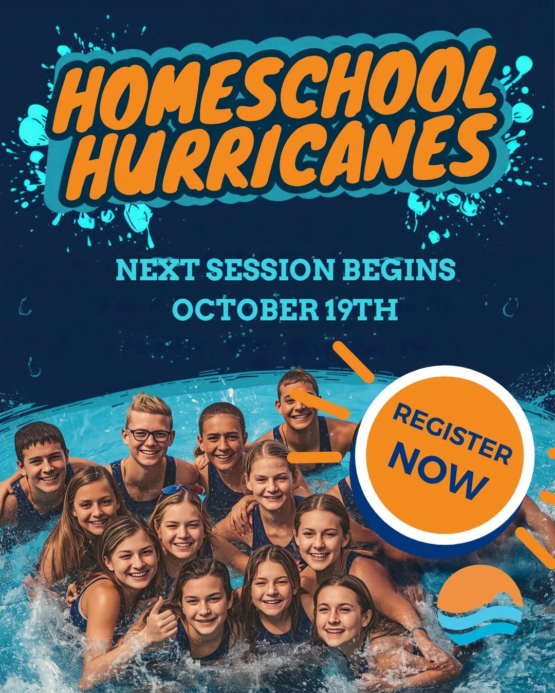 Our next session of Homeschool Hurricanes is now registering! 

Starting the week of October 19, join our homeschool swim team - ages 6-17, choose your day (Monday, Tuesday, Wednesday or Thursday) at Arundel Olympic Swim Center or North Arundel Aquat