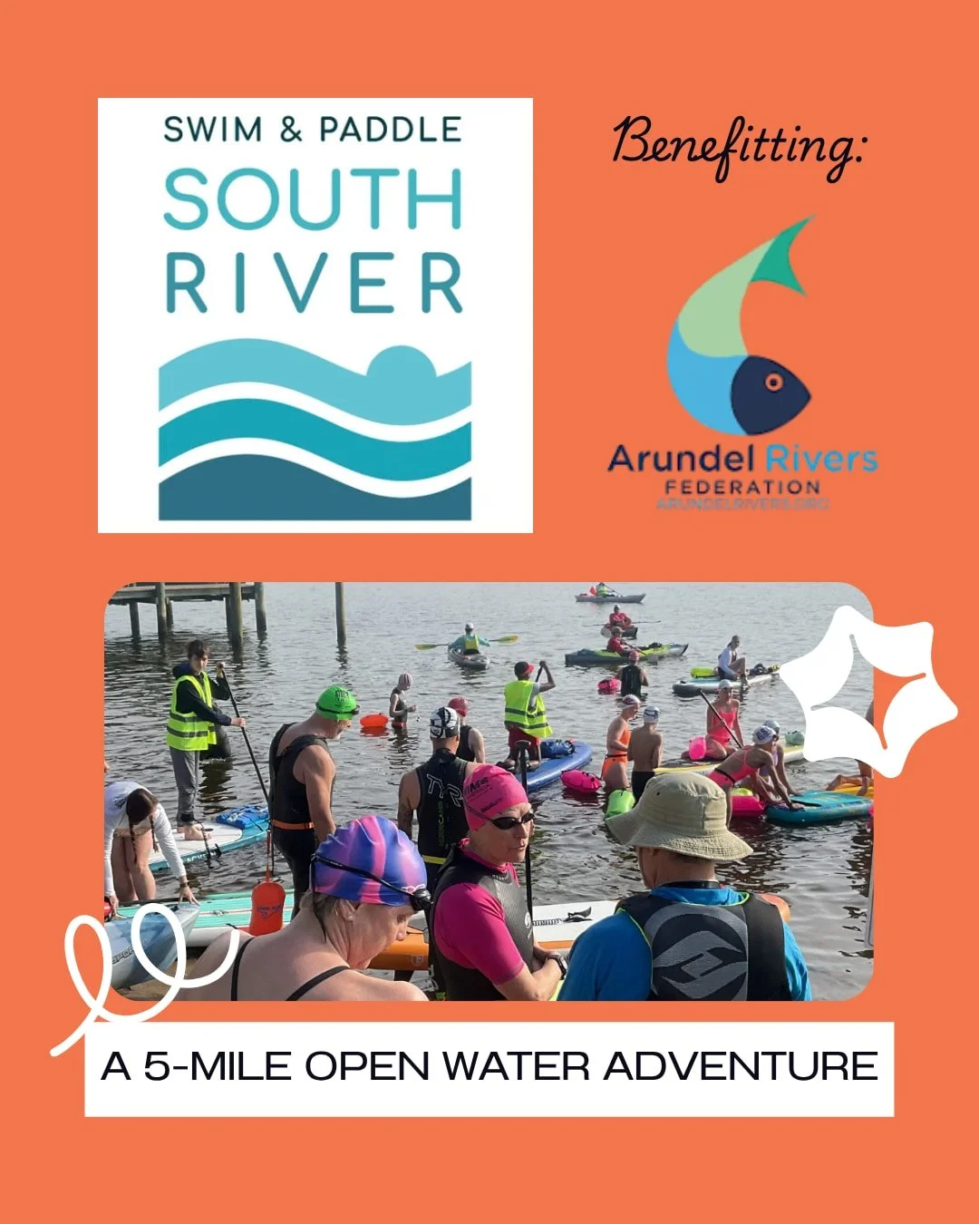 ⚠️ Last call! Registration for Swim &amp; Paddle the South River closes THIS WEDNESDAY, September 30 at 5:00 PM. Swimming with friends? Create a Pod or have them join yours &mdash; or just pick your pace and join in, you'll make new swim friends out 