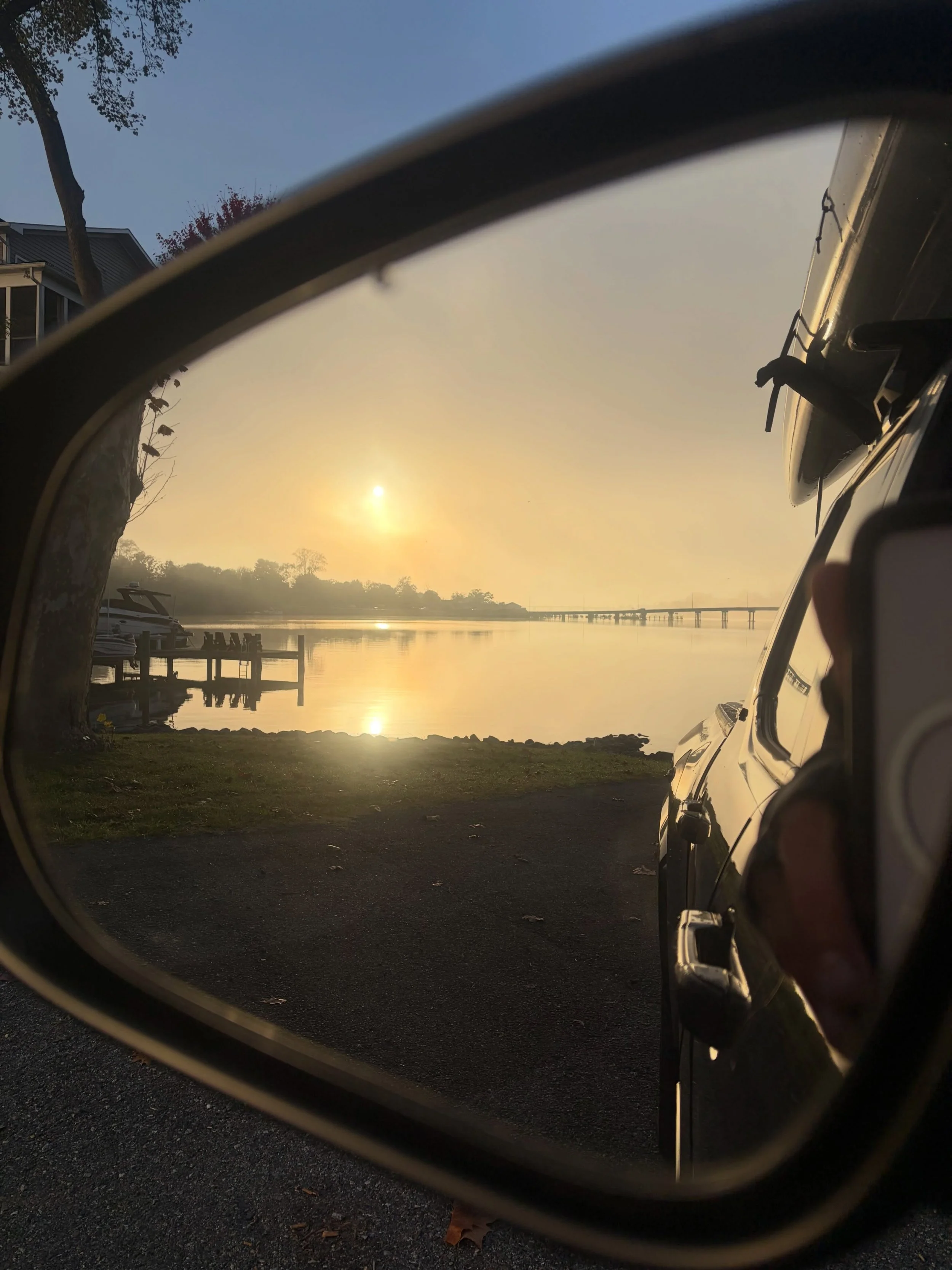 Pulling away from the South River this morning I caught this vibe. So grateful for life and for finding ways to experience it in meaningful ways. Looking in the rear view mirror felt like a promise to return 🙏 
#swimandpaddlesouthriver
