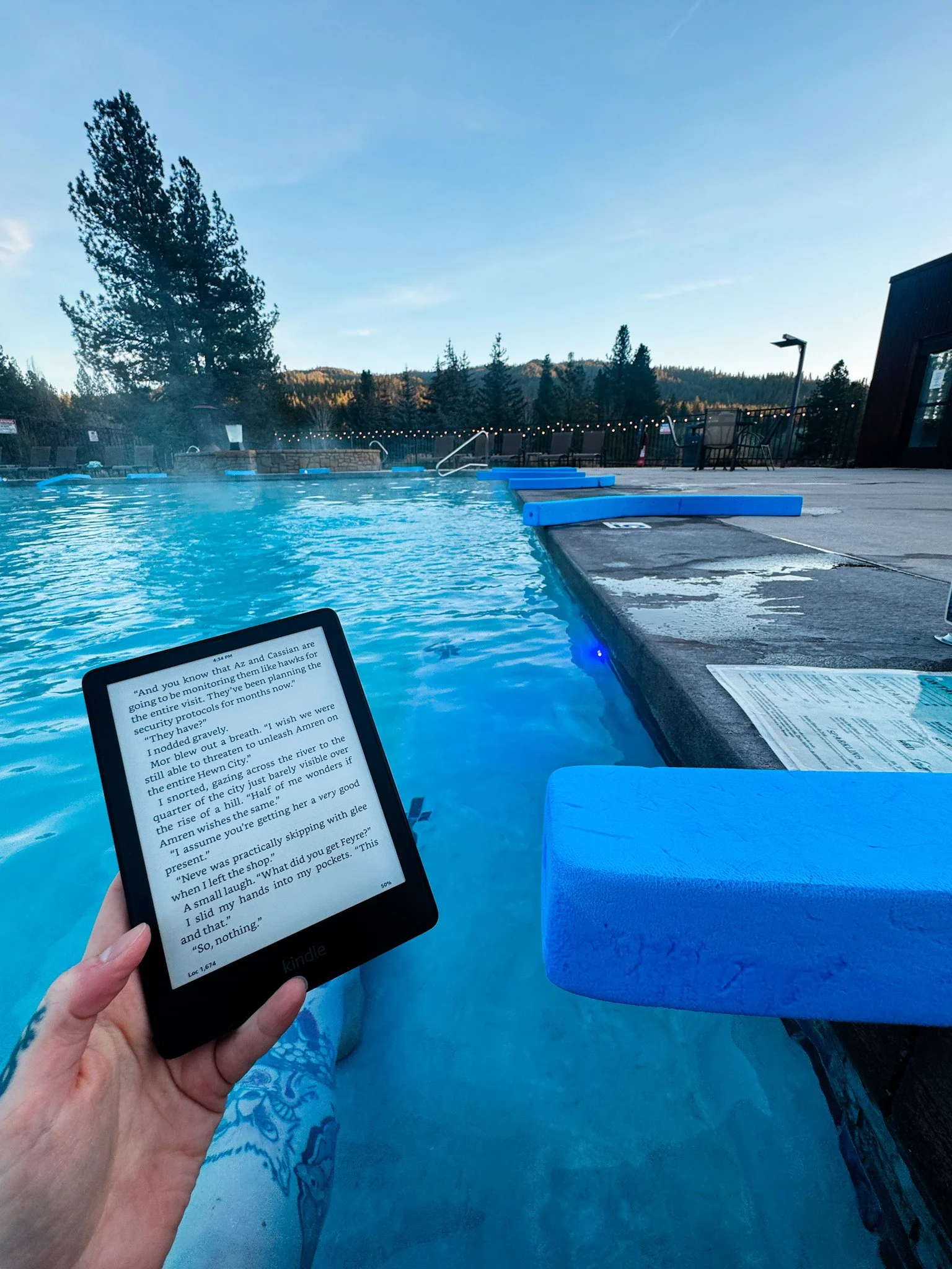  Fridays lately are for reading in a hot spring 