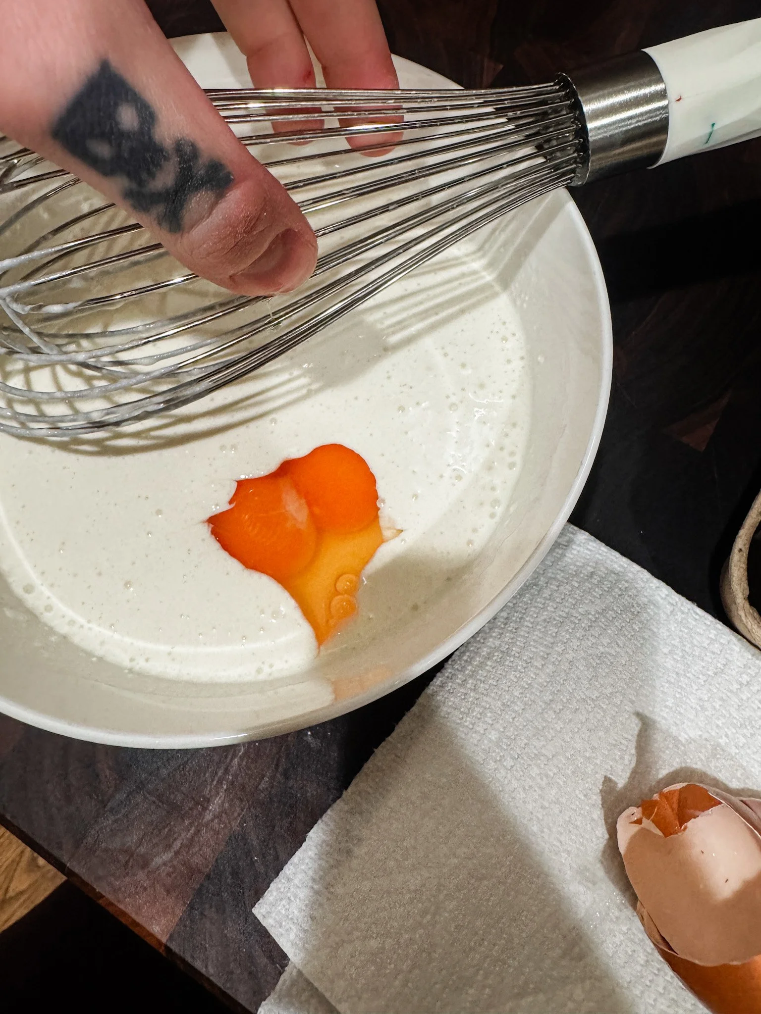  First time ever having an egg with double yolks!! 