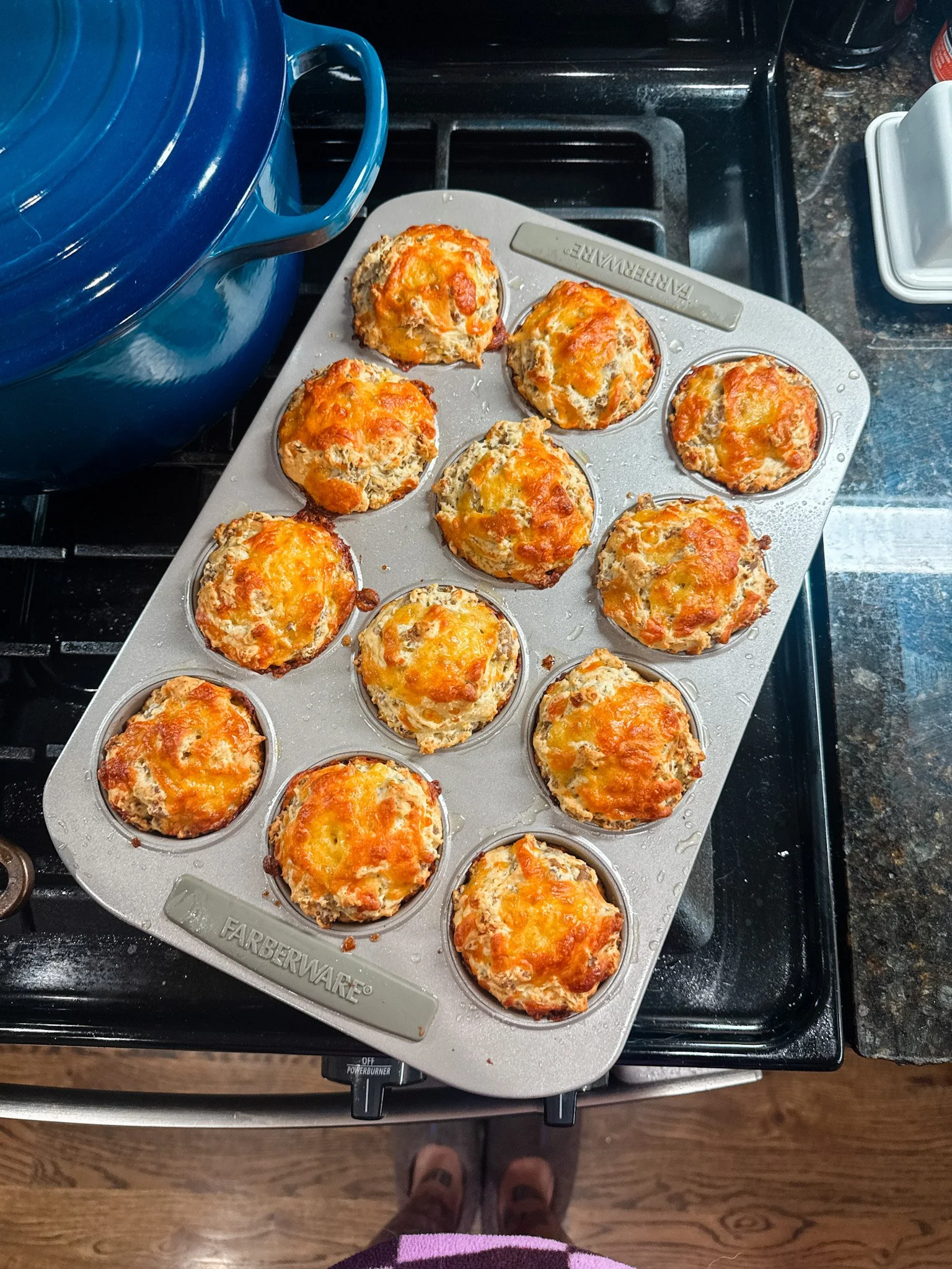 Sausage &amp; cheddar breakfast biscuits
