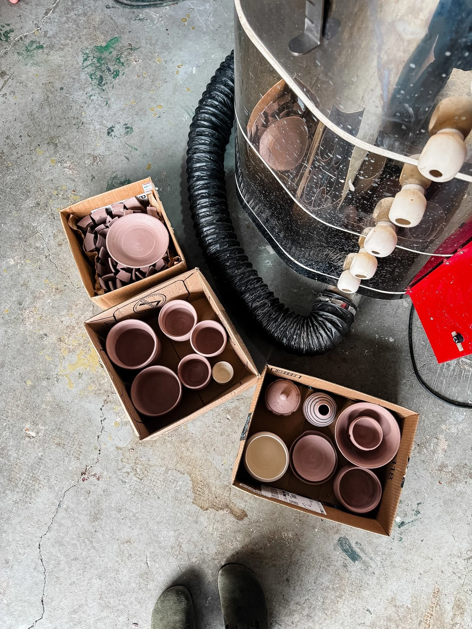  Dropping all of my stuff off for my first load bisque firing! 