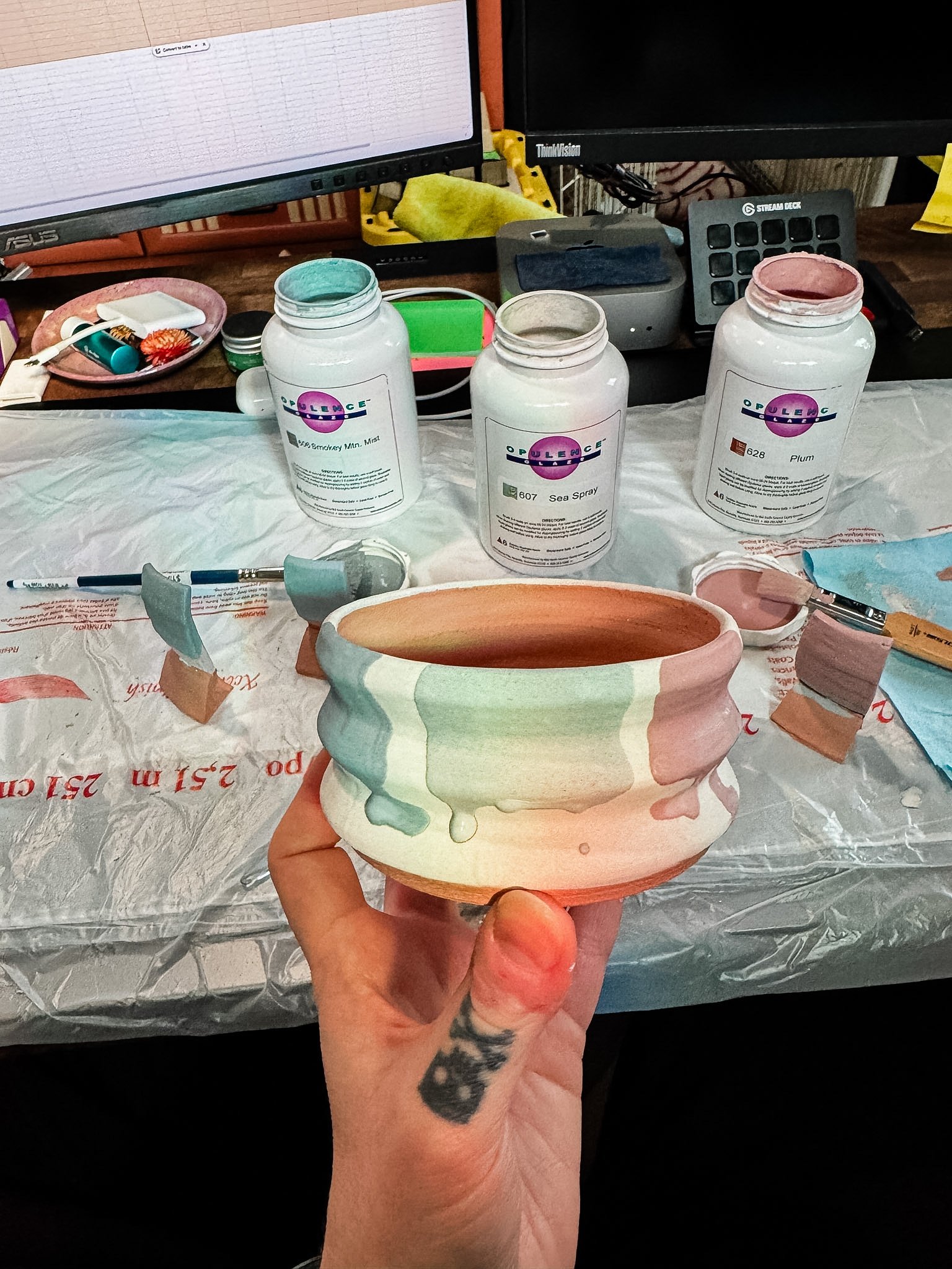  Little glaze test pot 