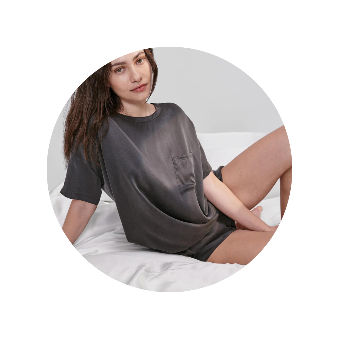 Washable Silk Tee Set