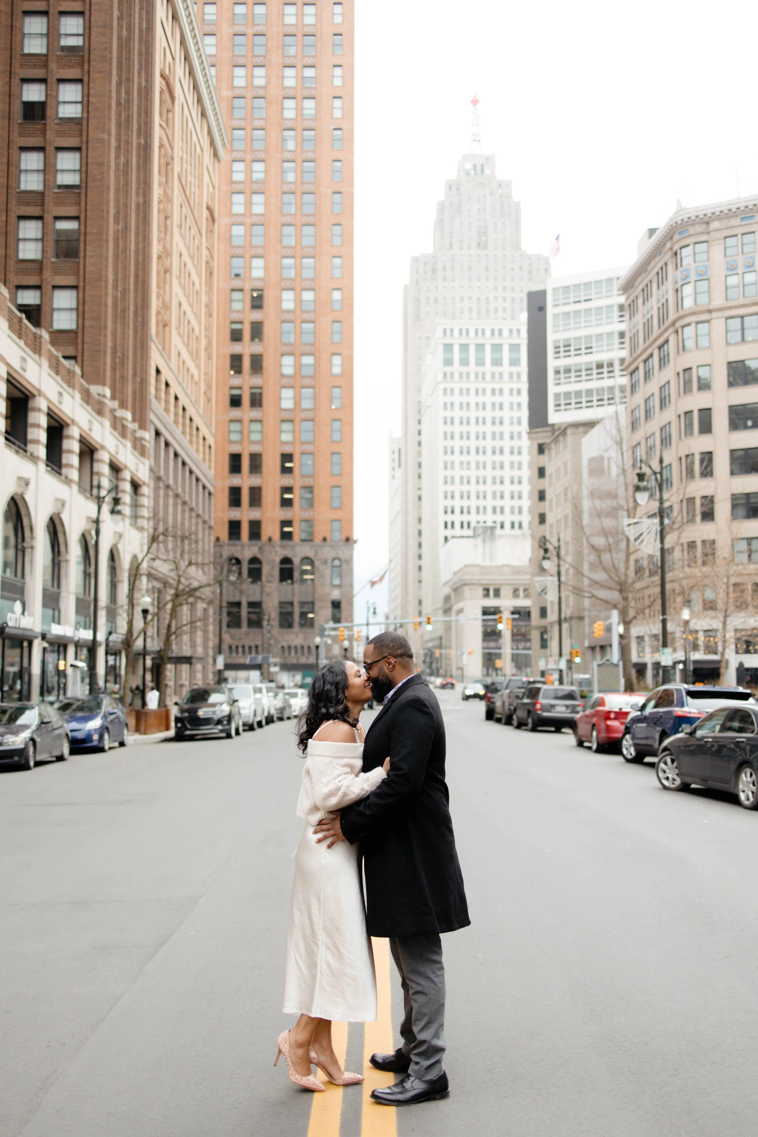 Monique and James Detroit Engagement Session