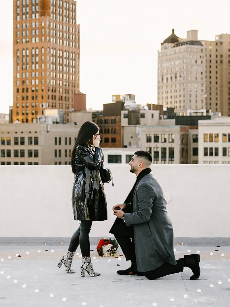 Detroit Rooftop Proposal | Monnette Photography - Detroit Engagement Photographer