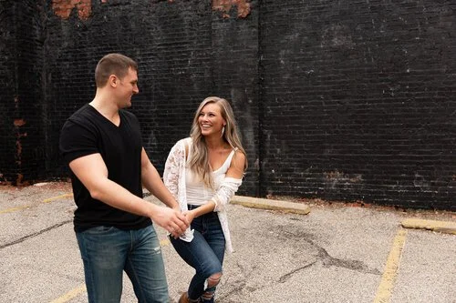 Downtown Cincinnati Engagement | Kaytlynd + Brandon