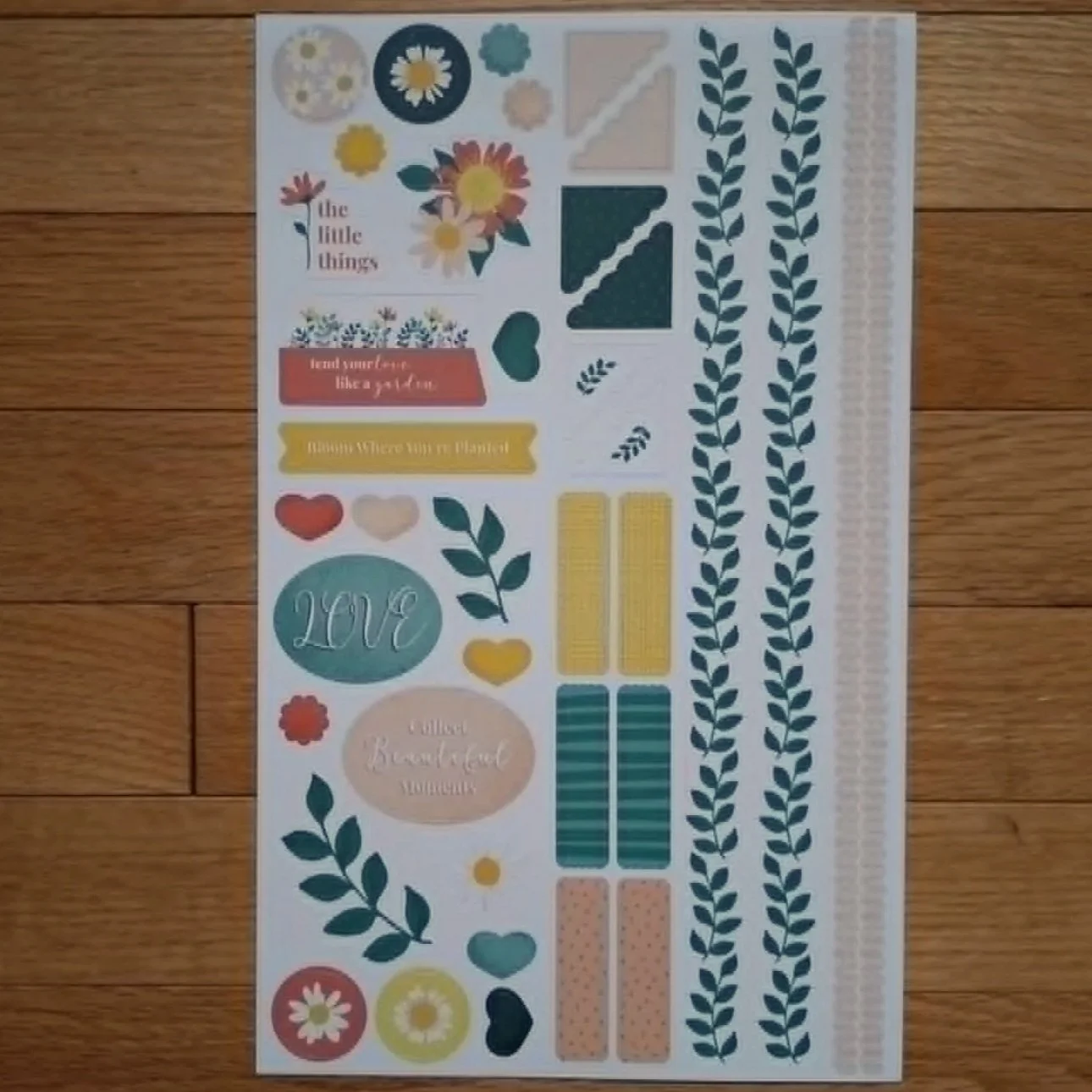 Collect Beautiful Moments Stickers Peach & Green