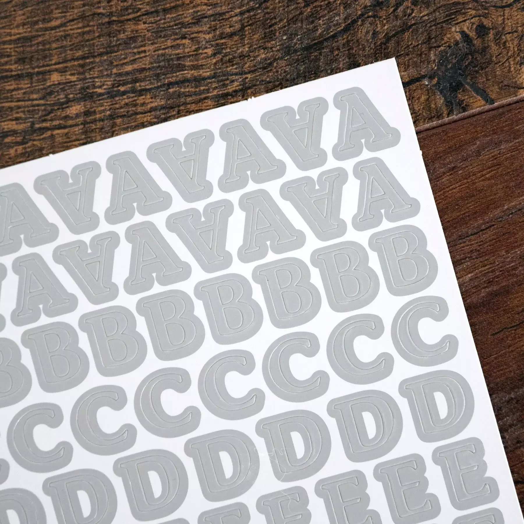 Cool Gray Classy Mini ABC/123 Stickers (3/pk)