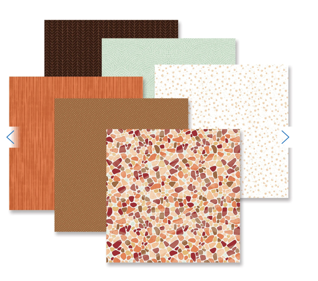 Shades of Golden Harvest Designer Paper pack 12 sheets per pack