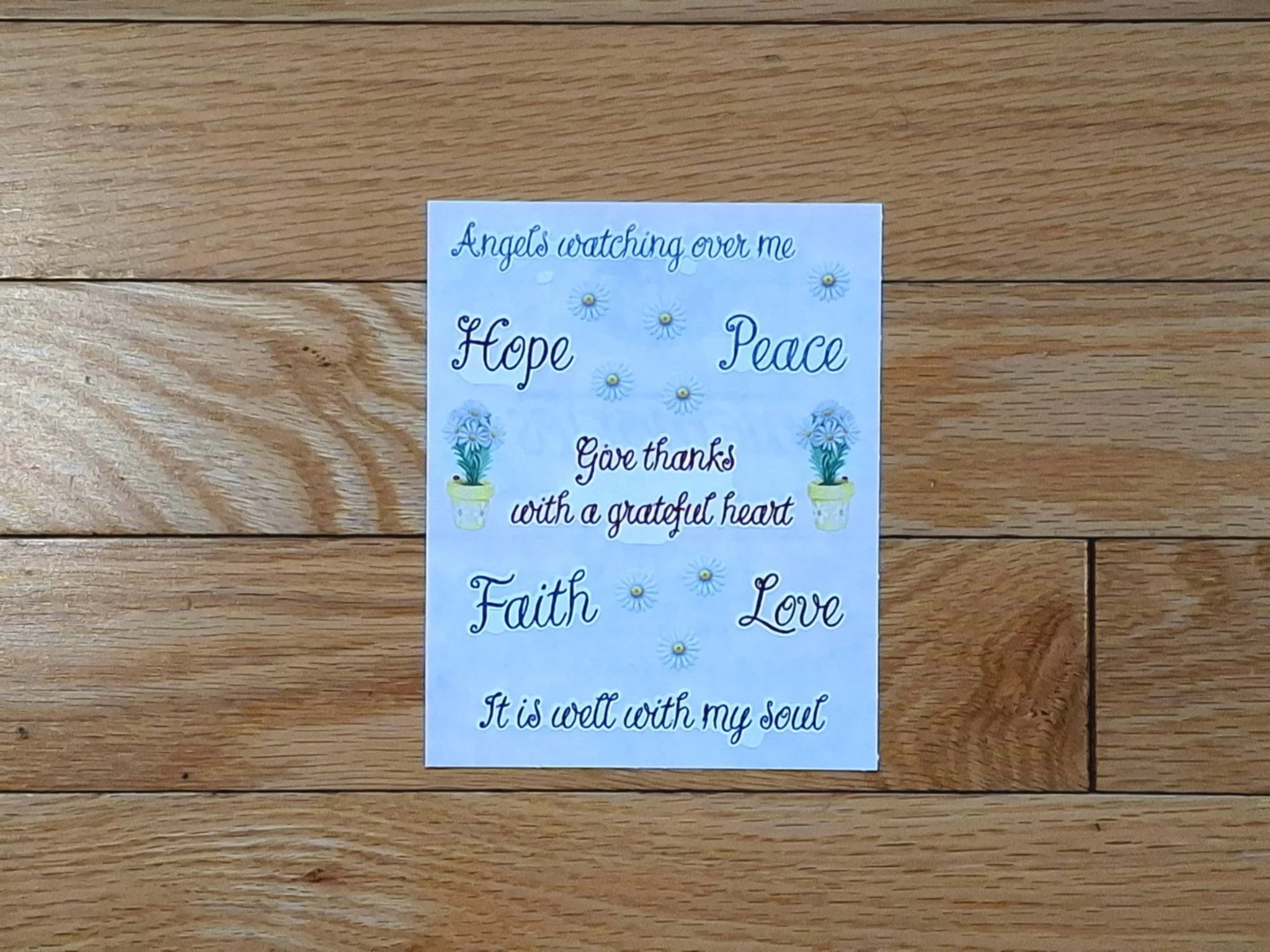 Christian Inspiration Words (PEACE/HOPE/FAITH)- 1 sheet