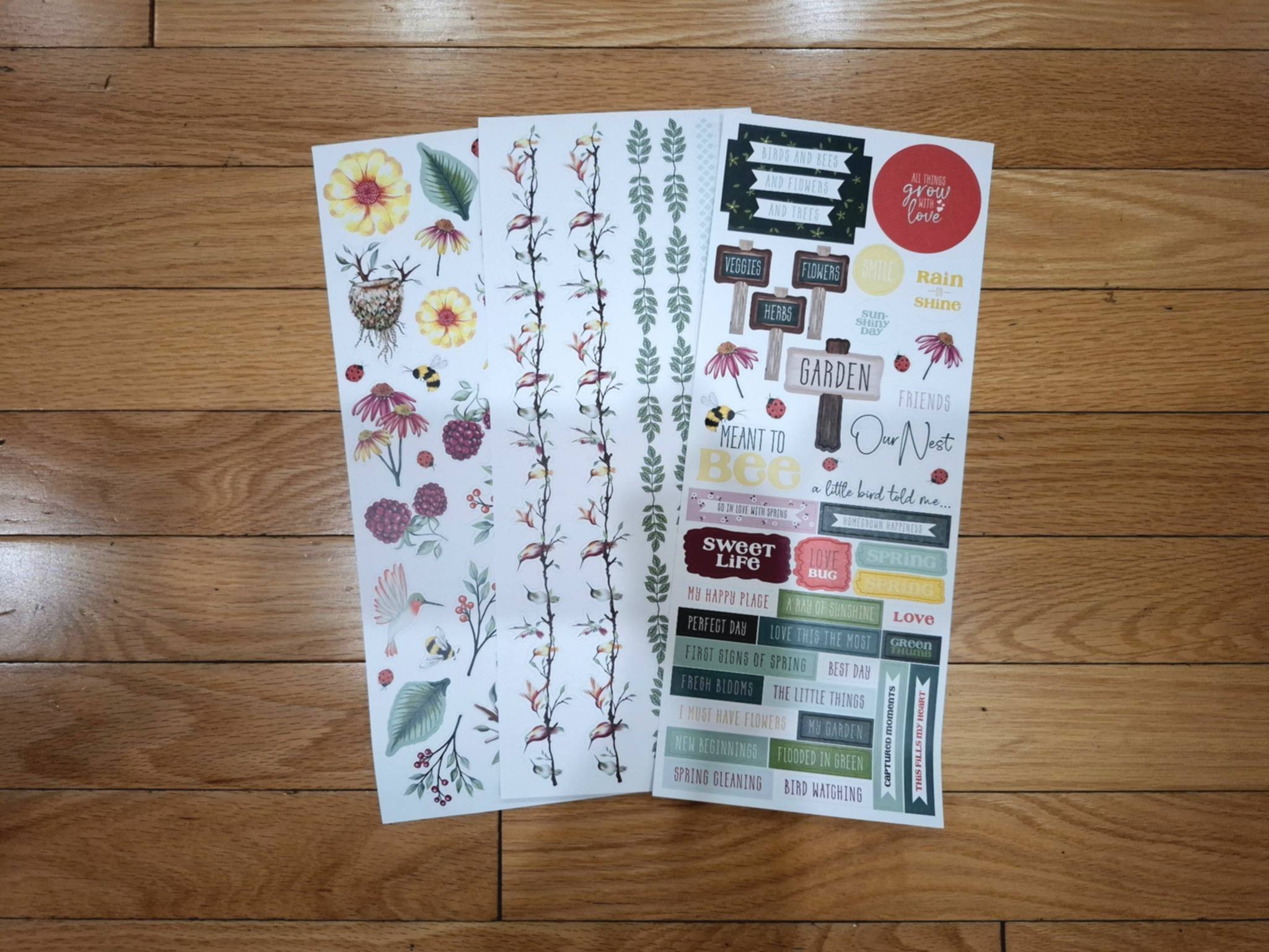 Painted Garden Stickers (3/pk)