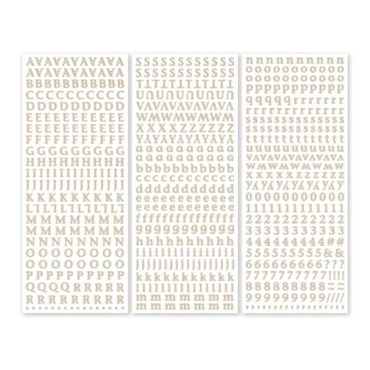 Kraft Classy Mini ABC/123 Stickers (3/pk)