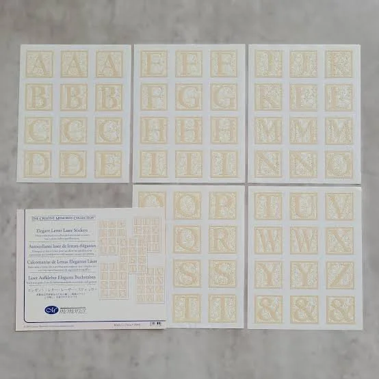 Elegant Letter Laser Stickers