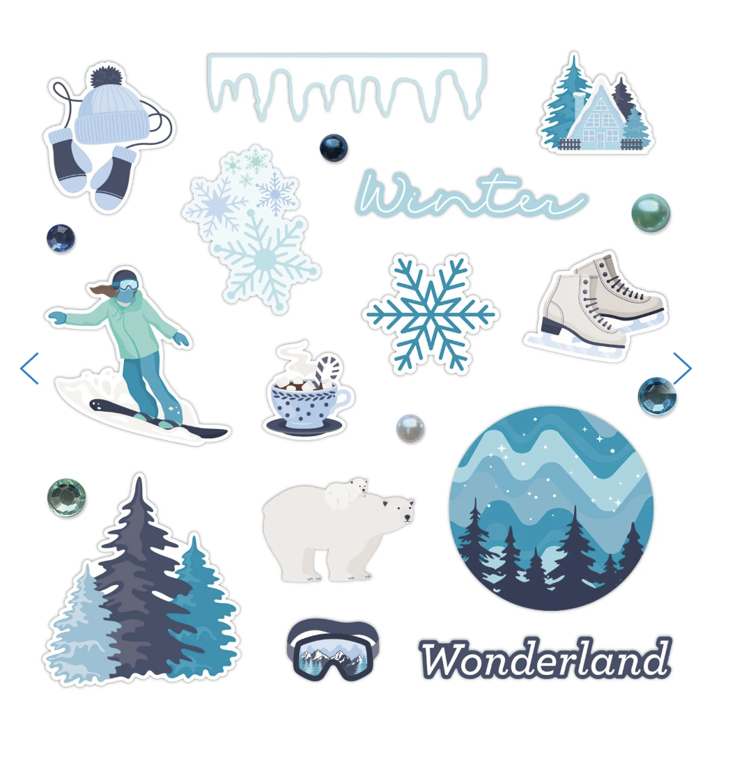 Polar Lights Flocked Embellishments