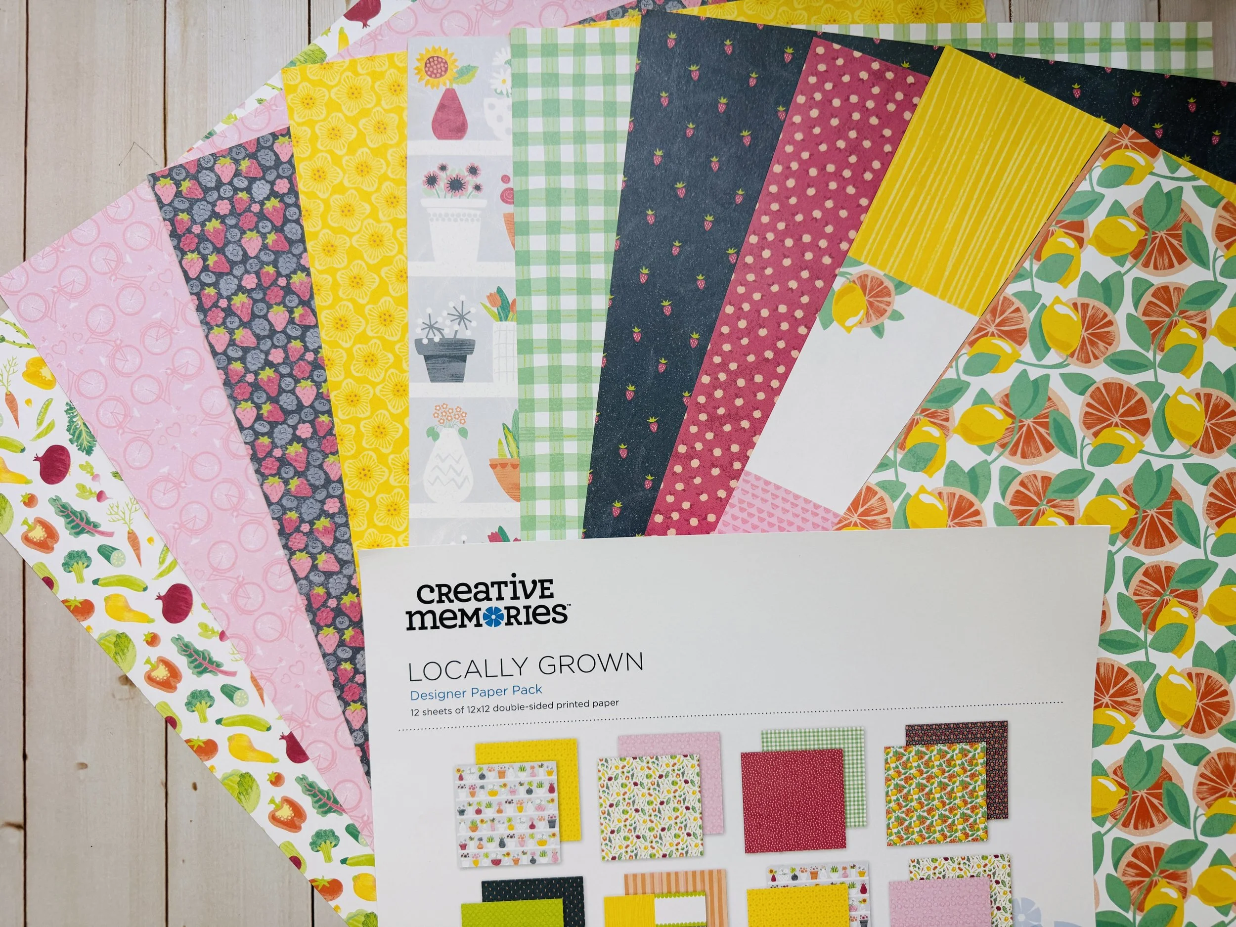 LOCALLY GROWN  Designer paper WITH Matching CARDSTOCK