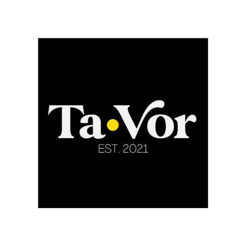 Logo for Ta•Vor with the text 'EST. 2021' underneath, set against a black background.