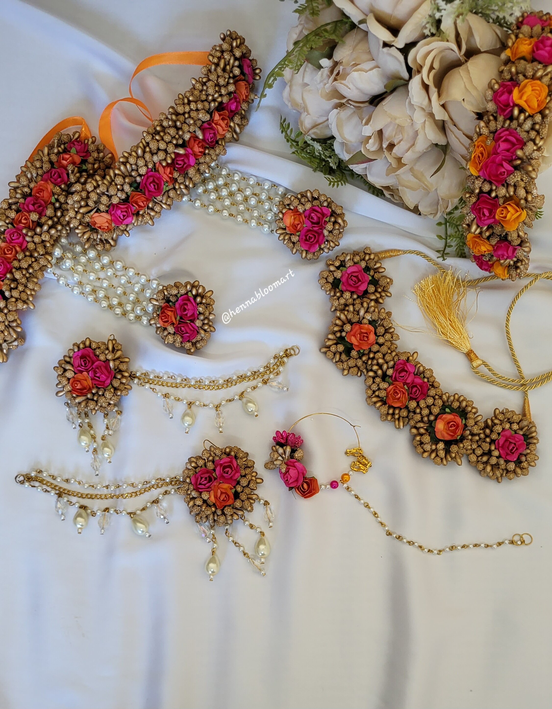 100+ Flower jewellery for haldi designs