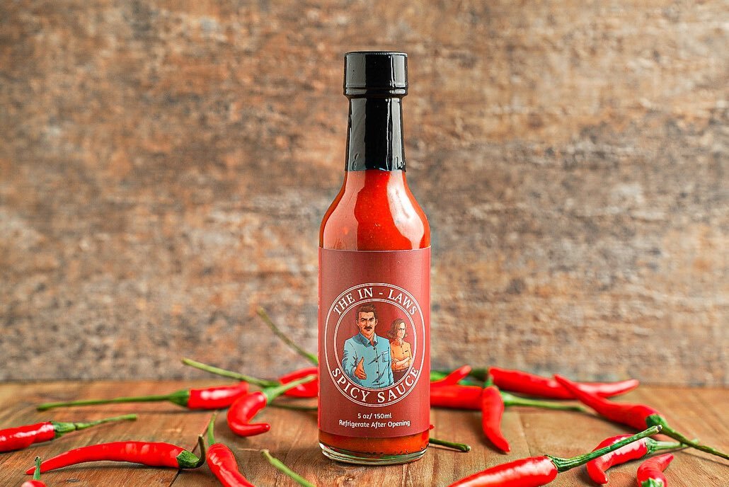 @theinlawsspicysauce. Add this spicy deliciousness to any dish to kick start your taste buds.