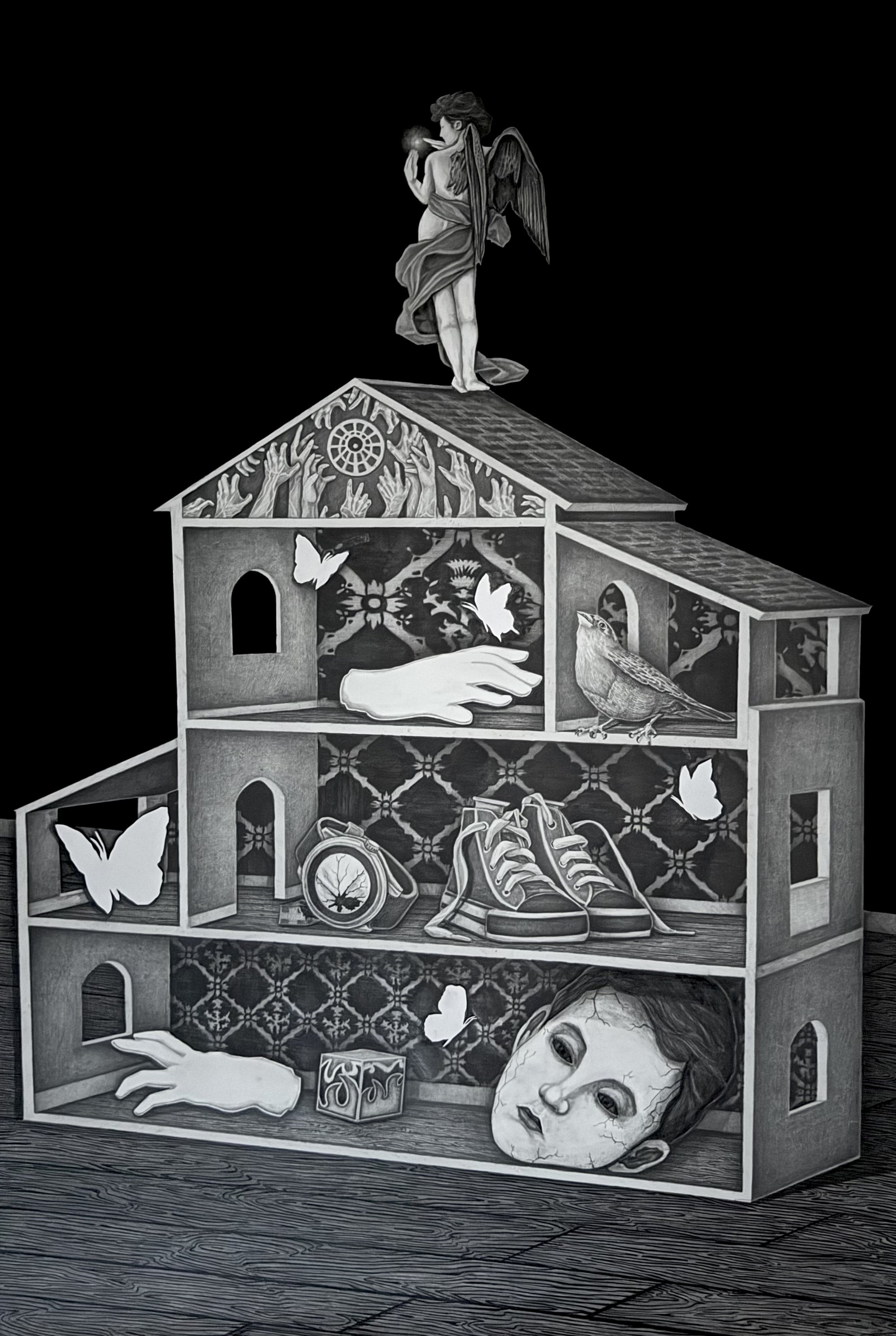 Añorando Las Ganas, 2026, Graphite on Paper 40 x 26 inches.