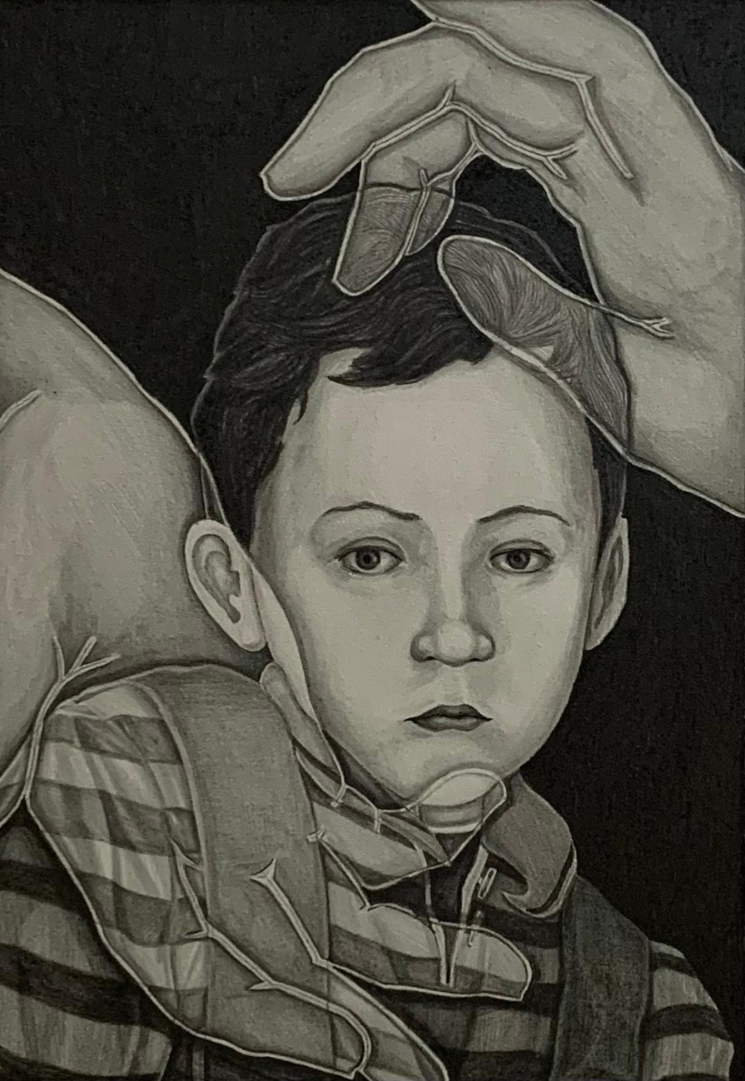 Dichos De Mis Padres, 2024, Graphite Drawing on Toned Paper, Image Size 10 x 7 inches on 15 x 11 inch paper