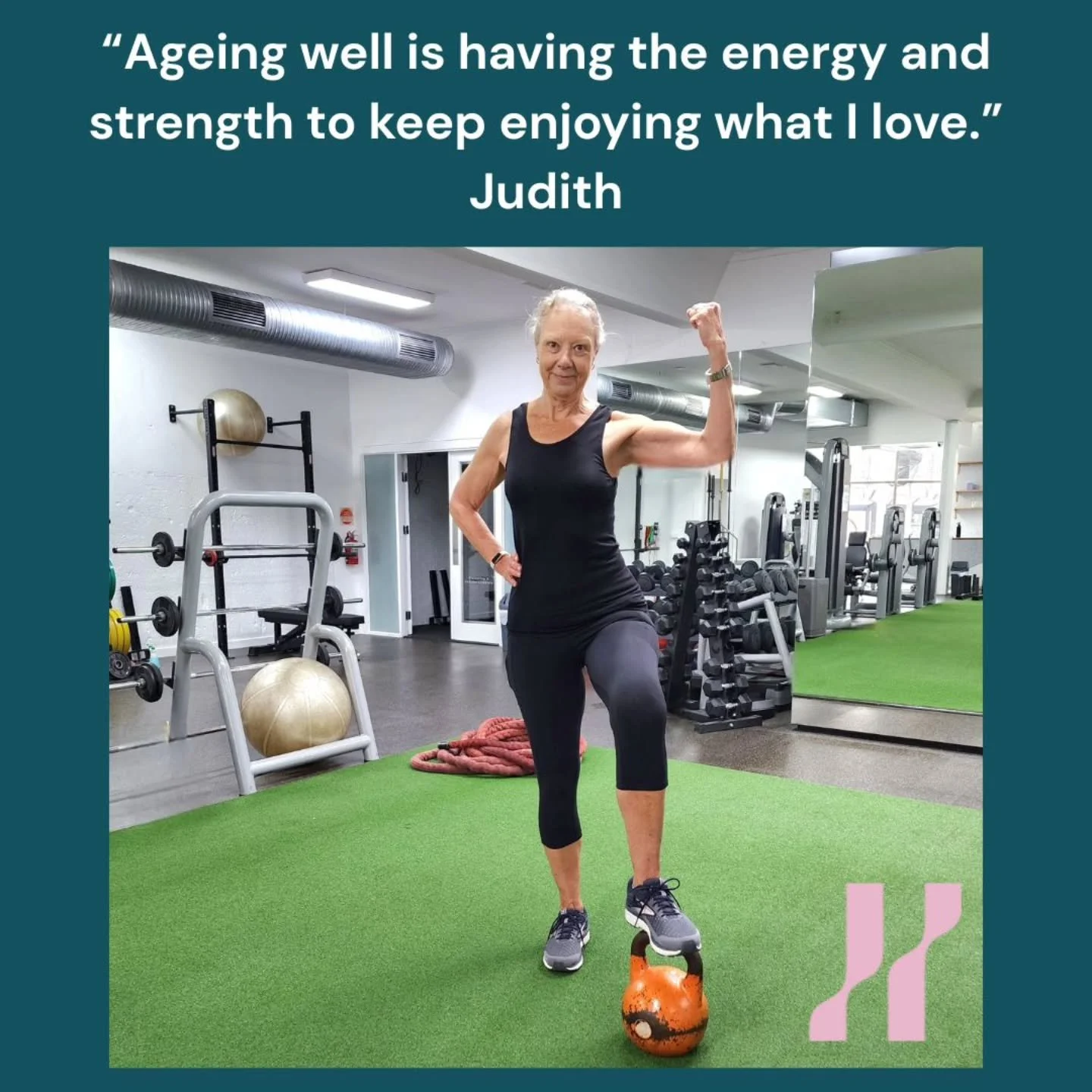 Ageing well isn&rsquo;t about slowing down.

It&rsquo;s about having strength, energy, and confidence to keep doing the things that make life meaningful.

For Judith, that means moving well, feeling capable, and staying active in everyday life.

That