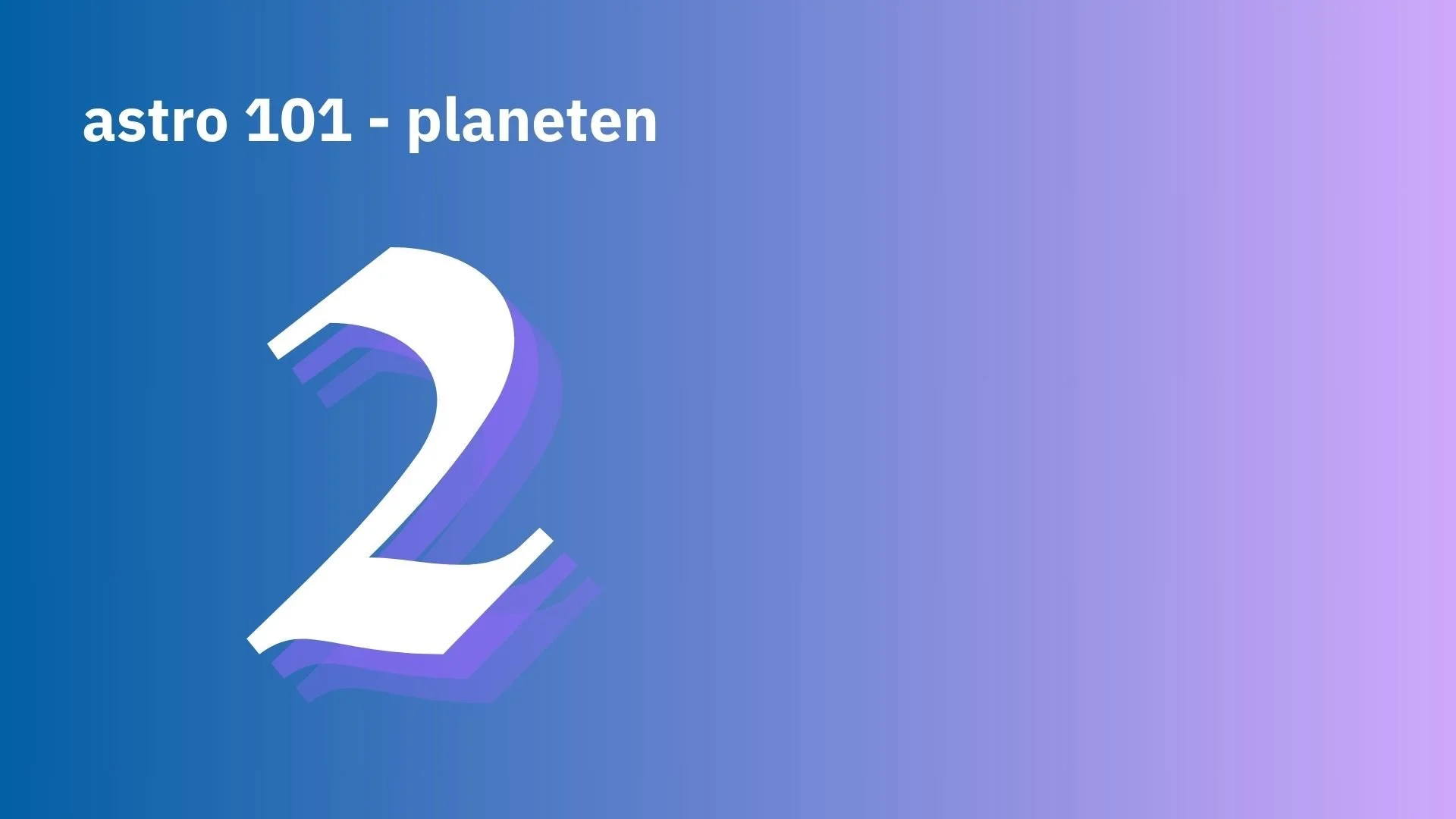 Les 4: De planeten voorgesteld