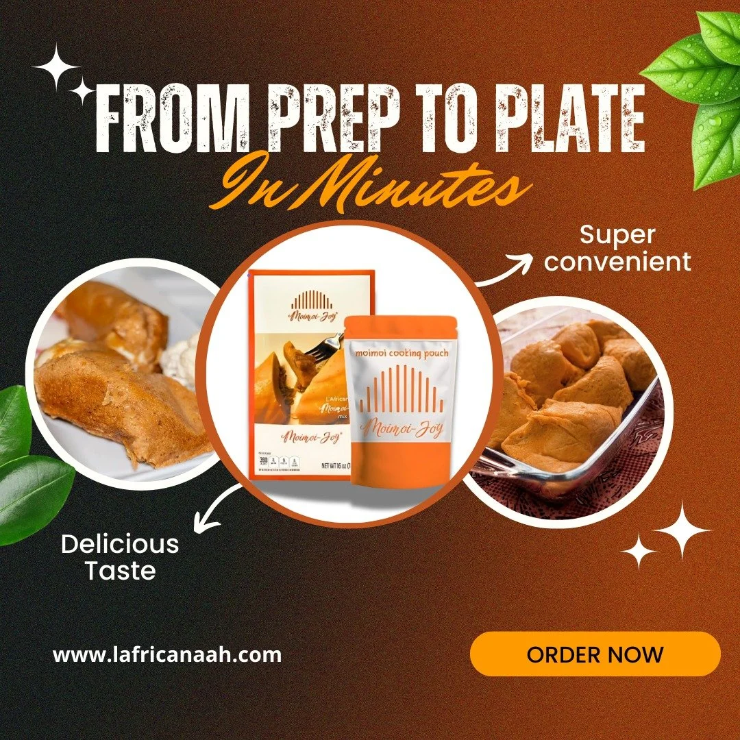 Traditional Moi Moi takes time, but it doesn&rsquo;t have to anymore. Our Moimoi Mix gives you authentic flavor without the hassle, and the Cooking Pouch locks in the perfect shape and texture. From prep to plate in minutes &mdash; just like that! Or