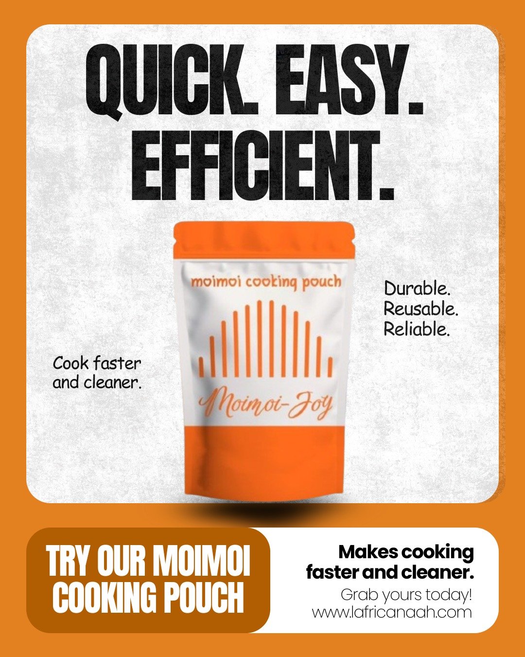 If you love cooking Moi Moi but hate the stress, this is for you.
No more cutting leaves or struggling with foil that tears inside the pot.
With our MoiMoi Cooking Pouch (Pack of 100), you can enjoy your favorite dishes without the mess.

Here&rsquo;