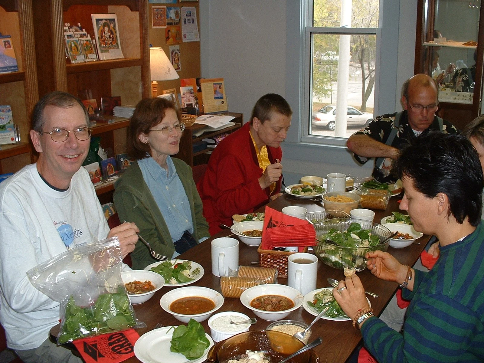 Sangha lunch at Fountain Square 