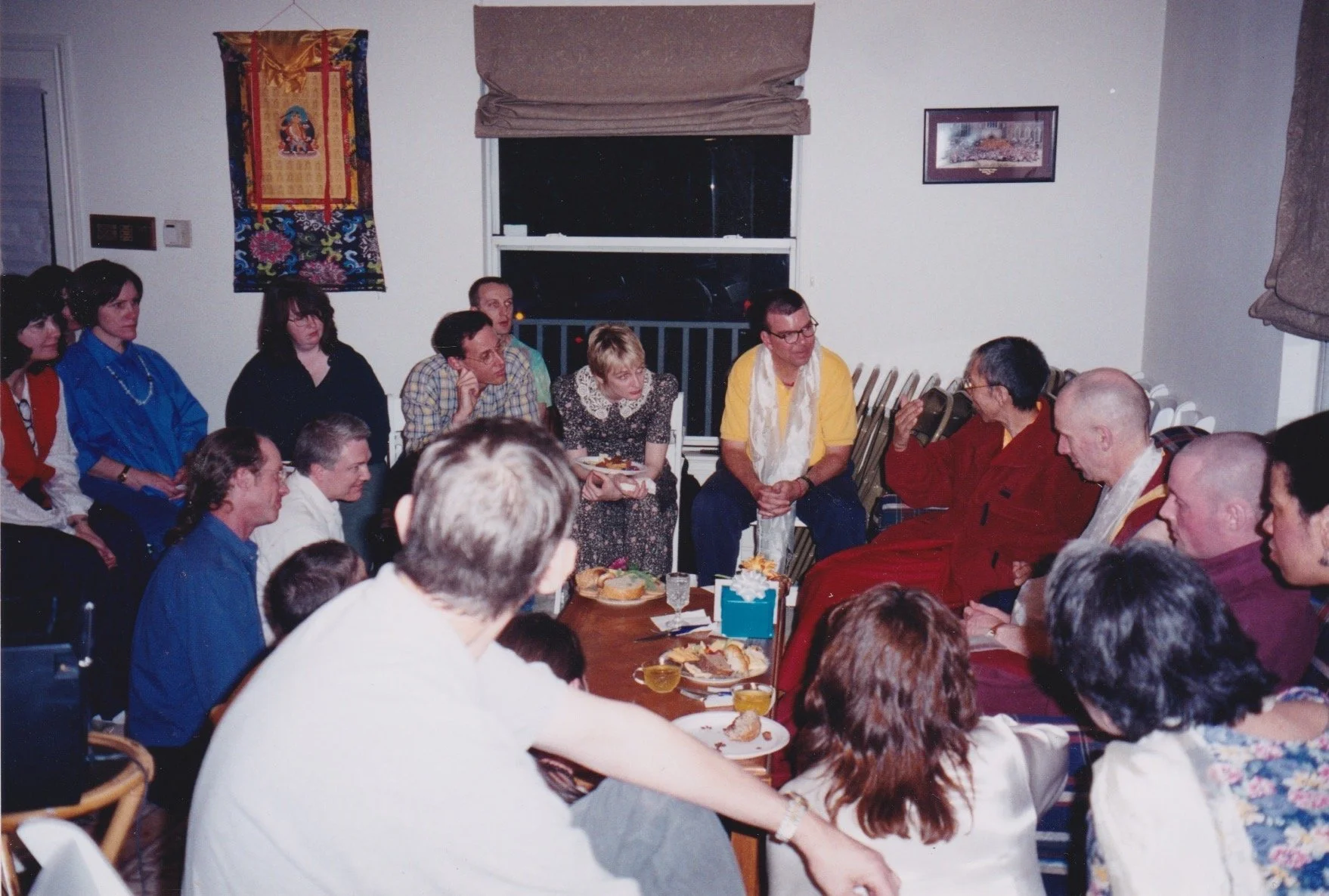 Venerable Geshe Kelsang Gyatso including Kadam Tom Mitchell at Vajrayana Buddhist Center in Dallas, Texas, April, 1997