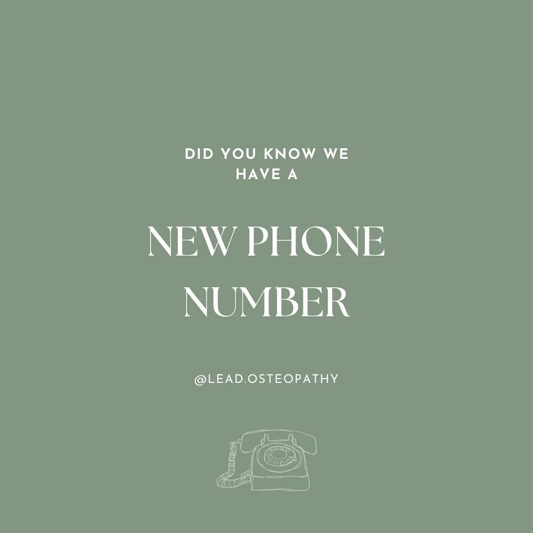 Our new digits have been in effect for a few months now, with our old number auto-forwarding. 
Have you saved our new number? 🤳

Thank you for your patience as we streamline processes to ensure the quality of healthcare you expect from Lead Osteopat