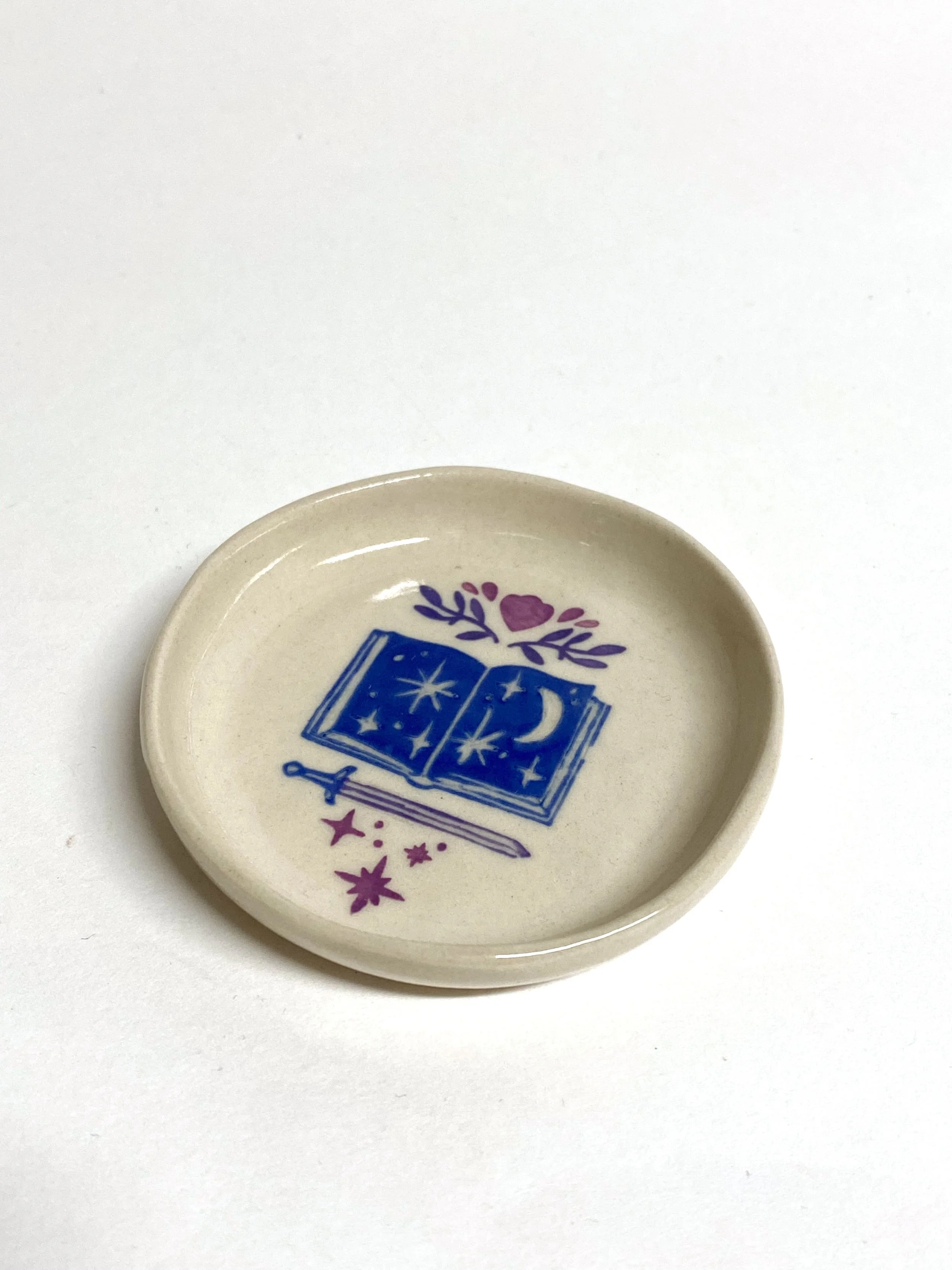 Small Dish - Fantasy Book in Purple