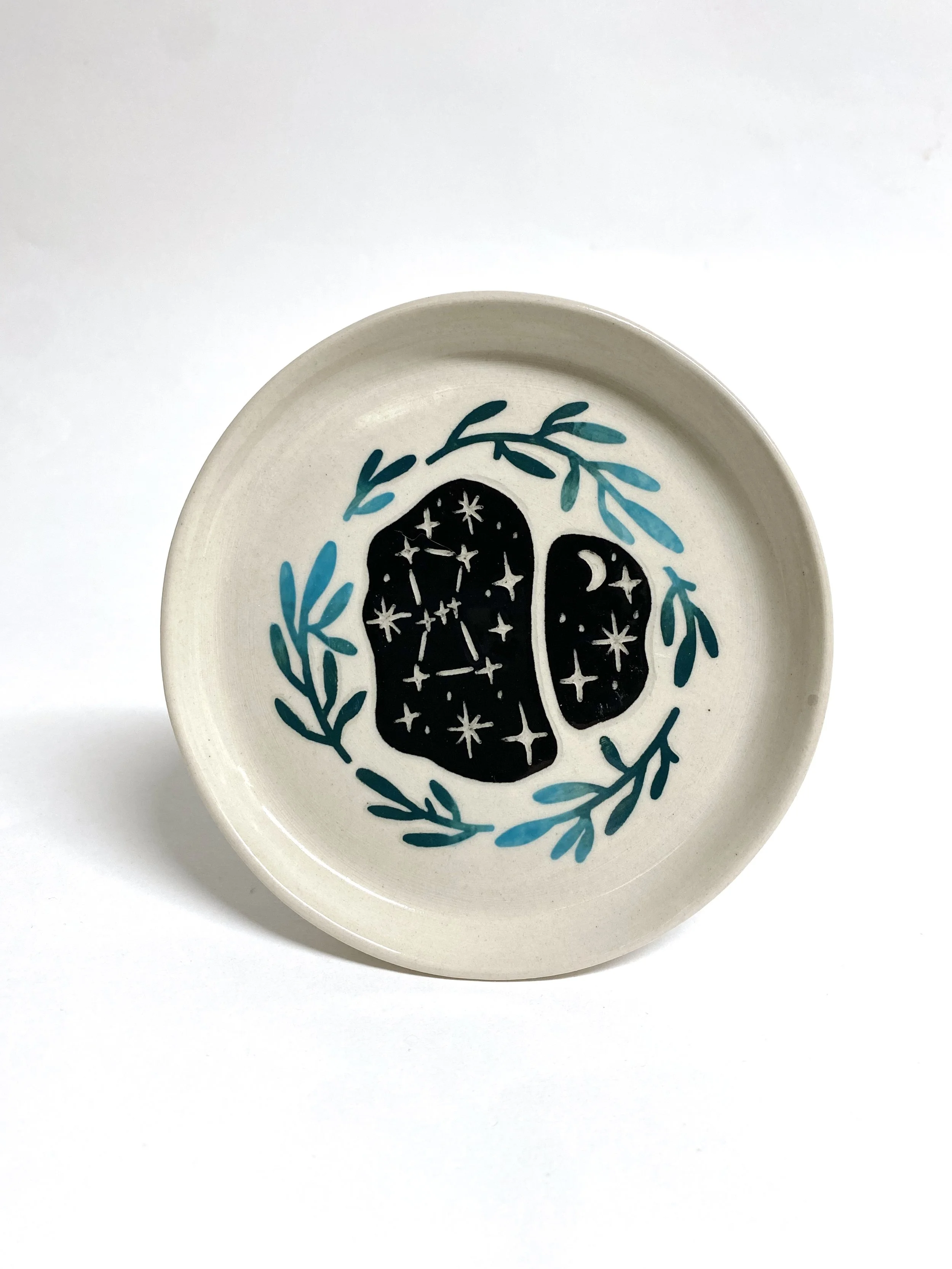 Medium Dish - Orion Reflection Pool in Black and Teal