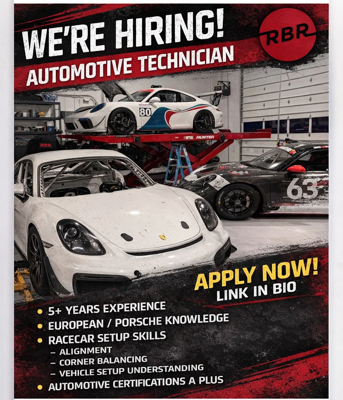 &ldquo;Red Beard Racing is looking for an experienced Automotive Technician to join the team.
If you&rsquo;re passionate about performance, precision, and working on high-level builds, this is your opportunity to be part of a serious motorsport-focus