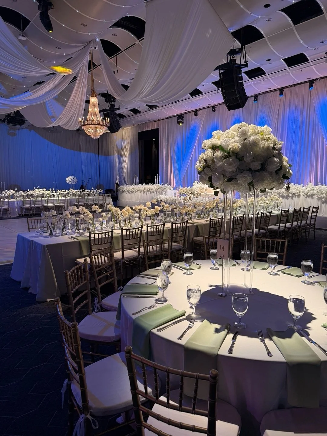 Elegance in action for a gorgeous summer wedding. 💙🕯️🥂🍾💍