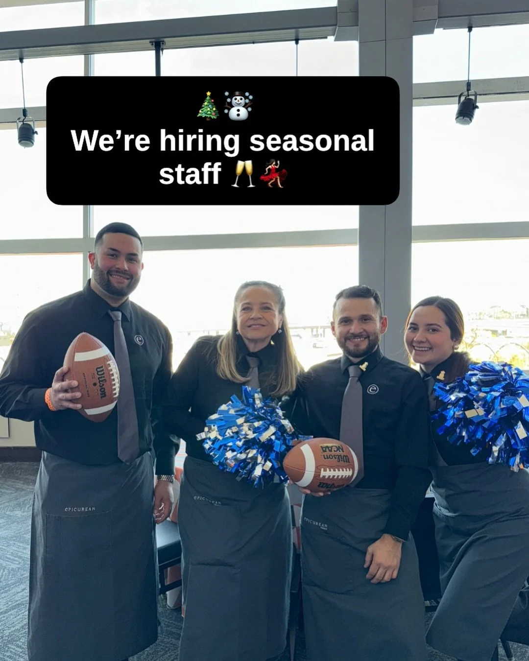 ✨ We&rsquo;re hiring seasonal staff! 🎄 As the holidays pick up, we&rsquo;re looking for extra hands to join our team. Whether you&rsquo;ve got experience as a banquet server, bartender, dishwasher, or prep cook, we&rsquo;ve got flexible part-time an