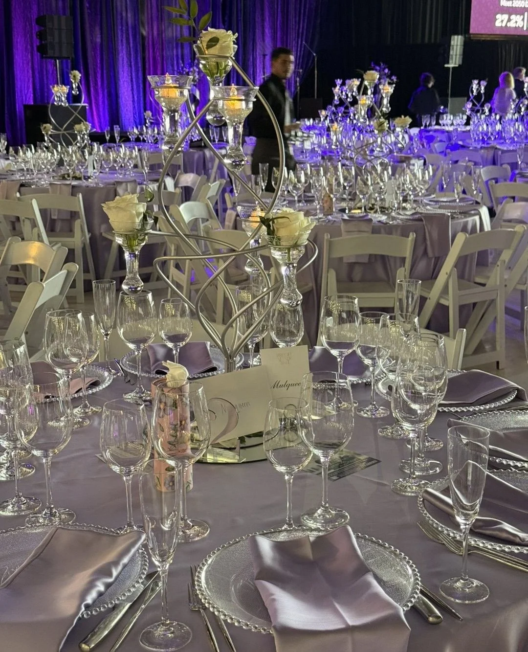 💜 Another gorgeous evening at the Wings Over the Rockies Air &amp; Space Museum. Our team was on hand for the Forget Me Not Ball, a fundraiser dedicated to raising awareness and support for Alzheimer's research.