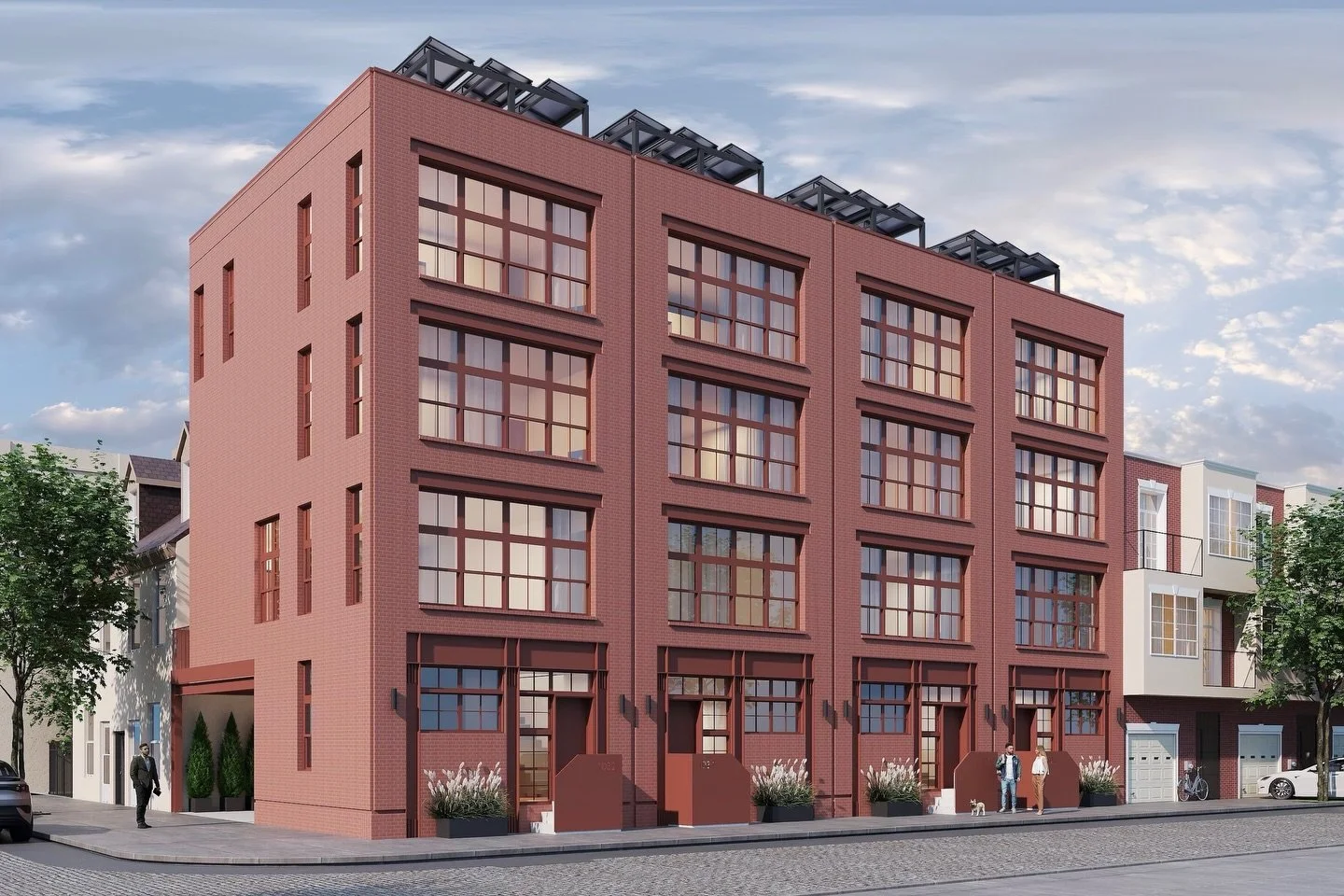 Our newest project: Shackamaxon Townhomes, a collection of four homes coming soon to Fishtown.

Each home is thoughtfully designed with a one-car garage, private roof deck, three spacious bedrooms, and three-and-a-half bathrooms... balancing function