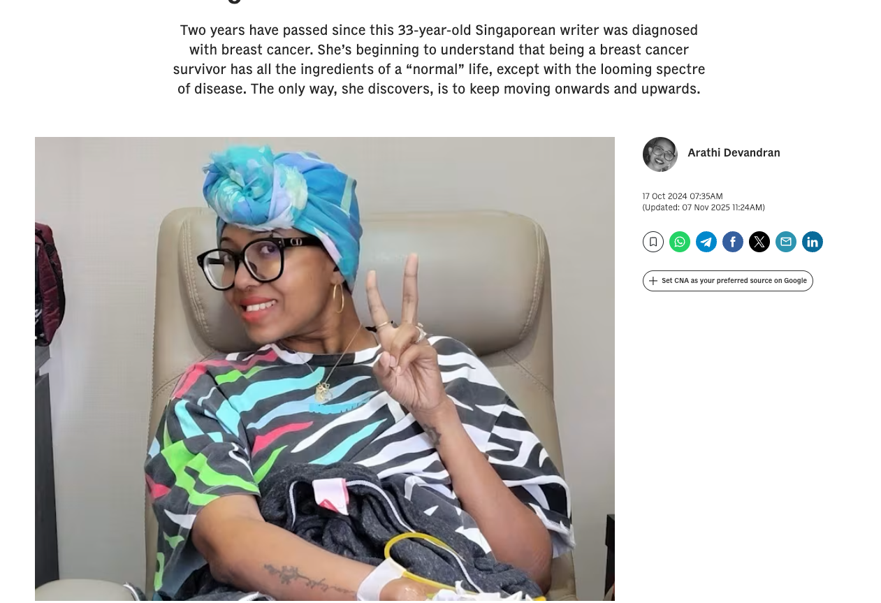 Two years since a breast cancer diagnosis: 'You need to tahan the mess'